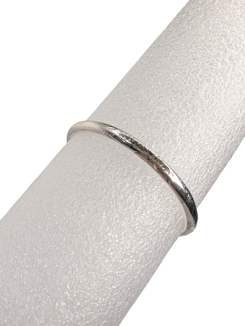 Vintage 925 Sterling Silver Etched Engraved Bangle Bracelet